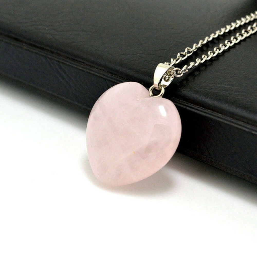 Natural Pink Quartz Chakra Healing Necklace - Picture 2 of 2